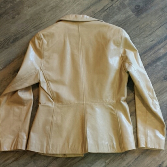 Women's genuine leather lined blazer - Picture 7 of 11